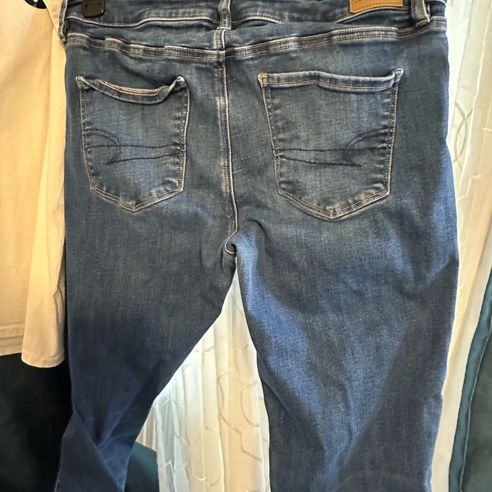 American Eagle Outfitters Dark Blue Skinny Jeans - Picture 3 of 4